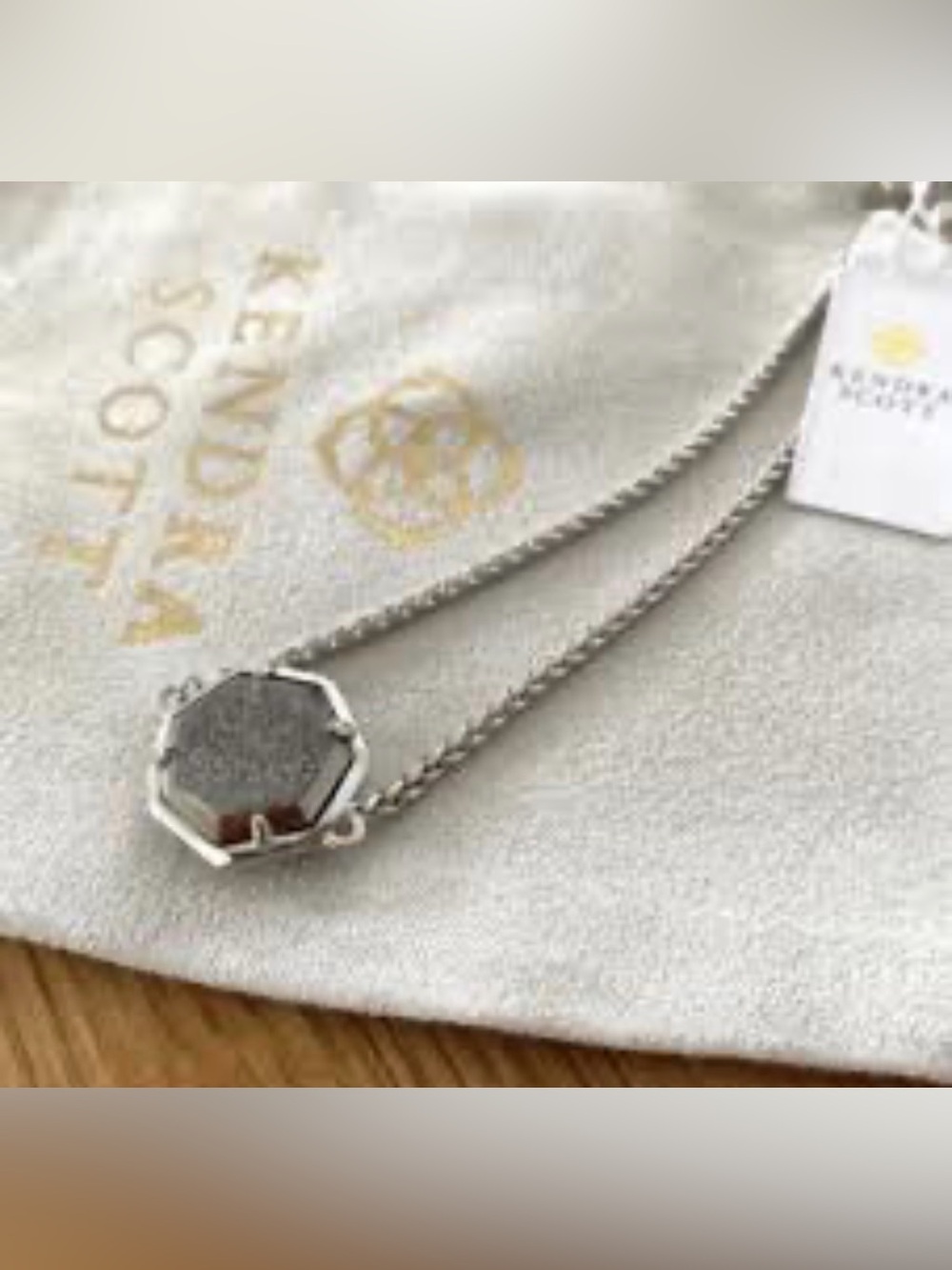 NEW NWT Kendra Scott Cynthia chain Bracelet Silver octagon pendant 💕